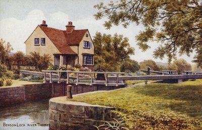 Benson Lock River Thames by Alfred Robert Quinton